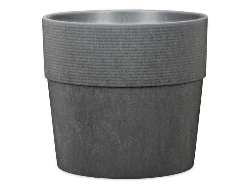 scheurich Blumentopf Groove 12.7 cm, Anthrazit