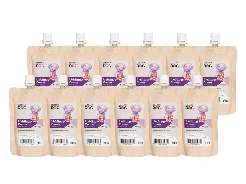 naturaDog Lieblingscreme Lachs Multipack, 12 x 100 g
