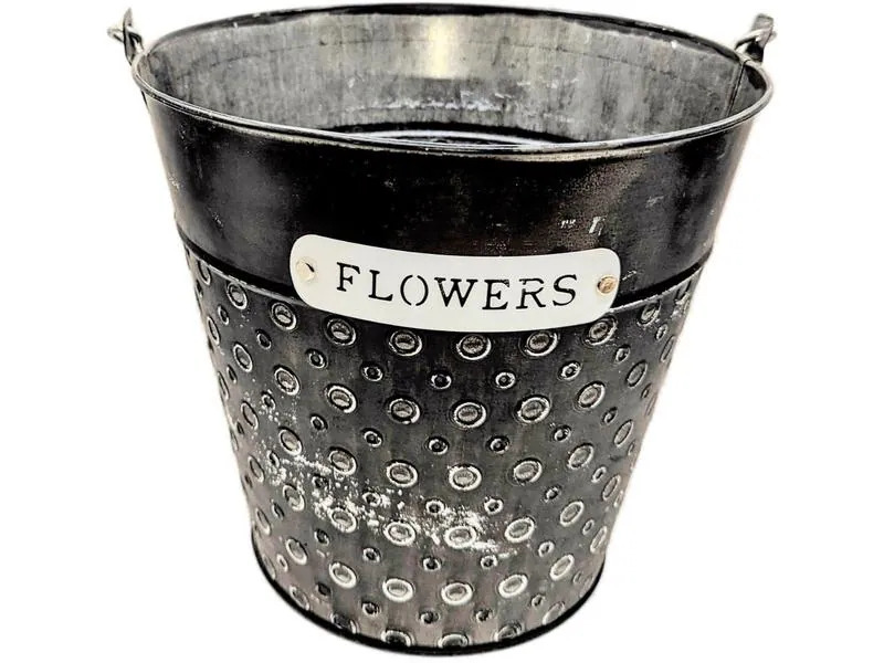 CHALET Blumentopf Bubble 22 x 20 x 14.5 cm, Silber