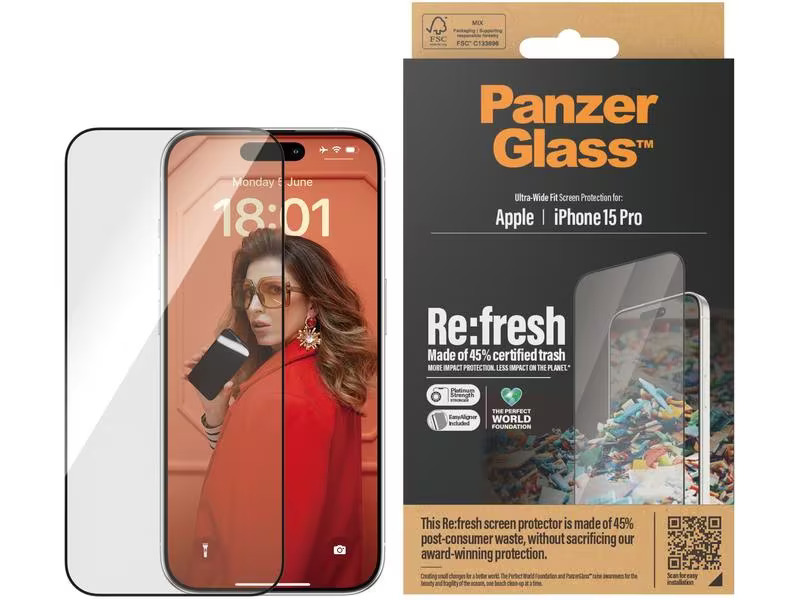 Panzerglass Displayschutz Refresh  iPhone 15 Pro