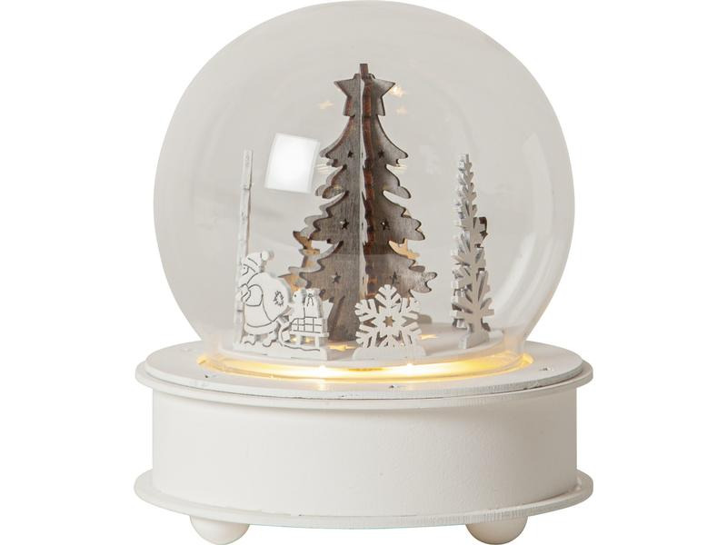 Star Trading Glasdekoration Grauberg, Ø 14 cm, Grau
