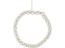 Star Trading Hänger Kranz Hoop, 30 LEDs, Ø 30 cm, Messing