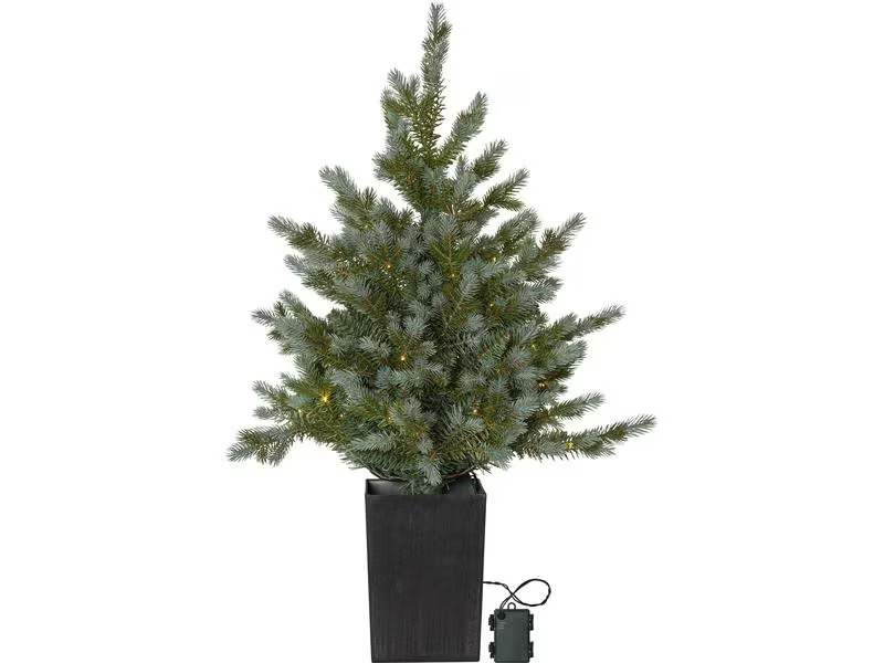 Star Trading Weihnachtsbaum LED Greyland M, 80 LEDs, 95 cm, Grün