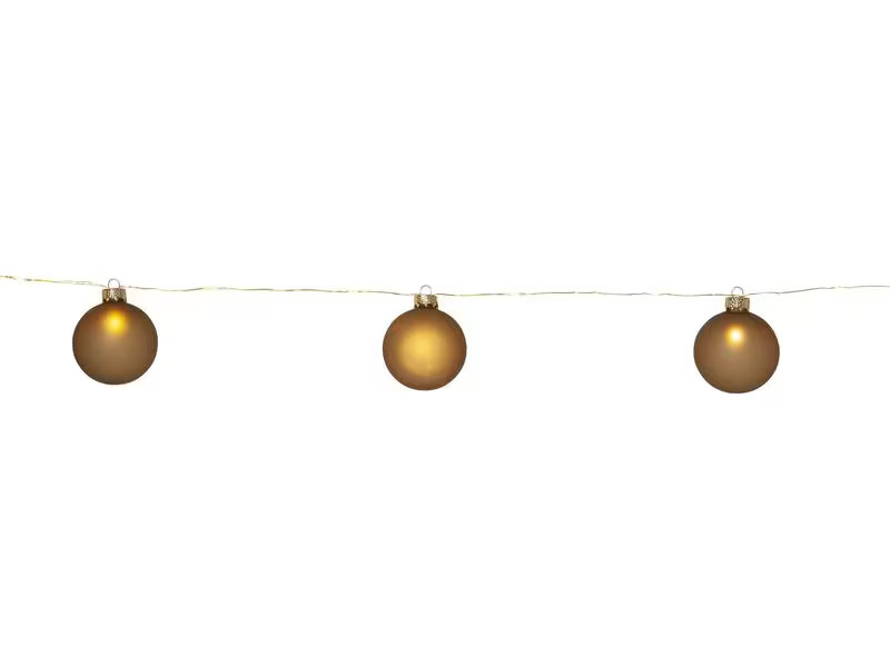 Star Trading LED-Lichterkette Bliss, 1.6 m, 8 Kugeln, Gold