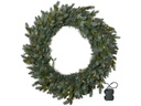 Star Trading LED-Weihnachtskranz Greyland, Ø 80 cm, Grün