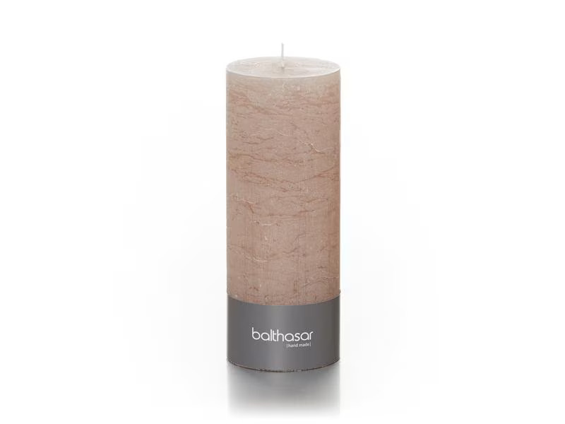 balthasar Zylinderkerze Rustico 18 cm x 7 cm, Taupe