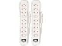 Max Hauri Doppelpack Steckdosenleiste 9 x Typ 13 Safety Line, Weiss