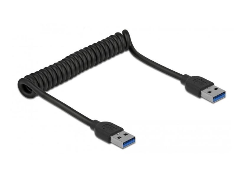 Delock USB 3.0-Spiralkabel 5 Gbps USB A - USB A 1.2 m