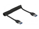 Delock USB 3.0-Spiralkabel 5 Gbps USB A - USB A 1.2 m