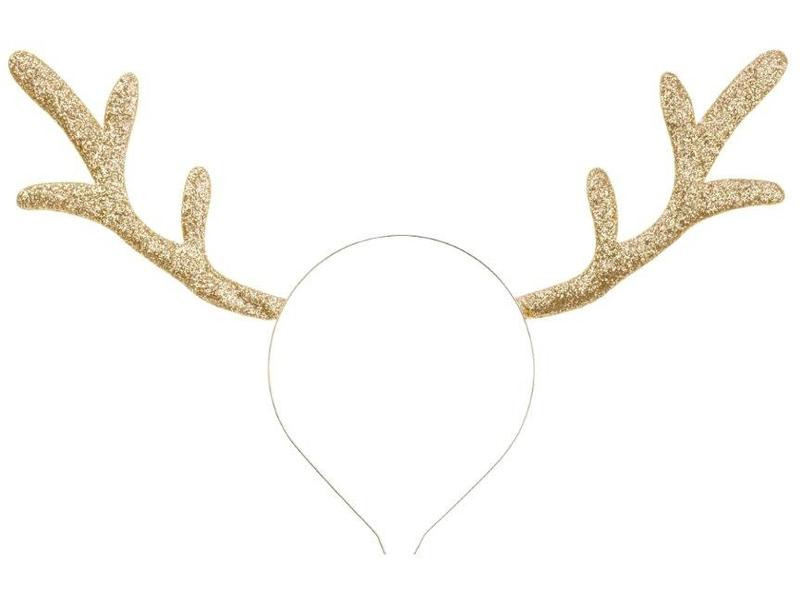 Partydeco Haarreif Rentier 1 Stk., Gold