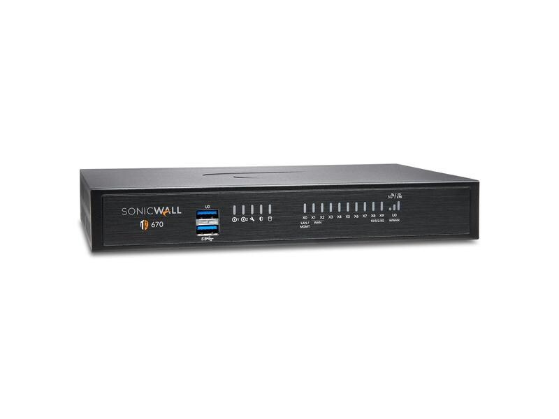 SonicWall Firewall TZ-670 TotalSecure Advanced Appliance, w/APSS, 1yr