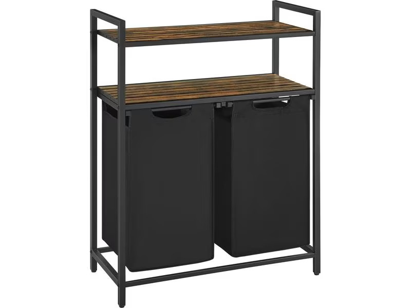 VASAGLE Wäschekorb  46 l, Schwarz