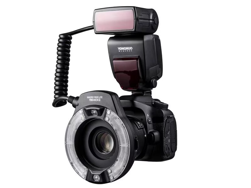 Yongnuo Fernauslöser YN-14EXII TTL-Makro-Ringlichtblitz für Canon