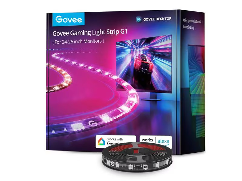 Govee LED Stripe Gaming G1, Wi-Fi + Bluetooth, RGBIC, 27-34