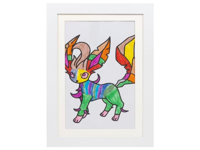 COCON Bilderrahmen für Kinderzeichnungen 35 x 25 x 4 cm, Weiss