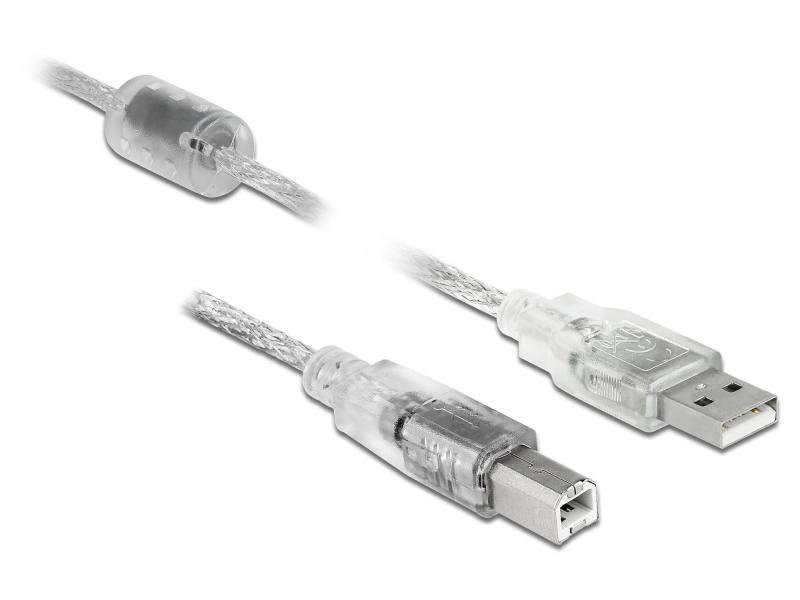 Delock USB 2.0-Kabel mit Ferritkern USB A - USB B 2 m