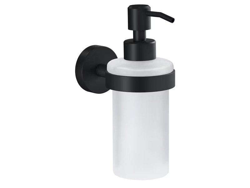 tesa Seifenspender Moon Black, 200 ml, Schwarz