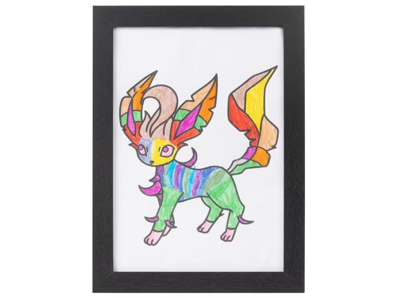 COCON Bilderrahmen für Kinderzeichnungen 35 x 25 x 4 cm, Schwarz