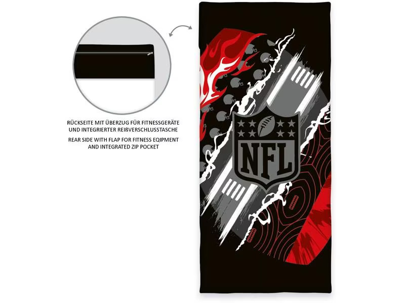 Herding Fitnesstuch NFL 50 x 110 cm + 15 cm Flap
