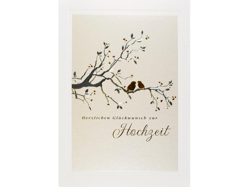 ABC Hochzeitskarte Vögel A5