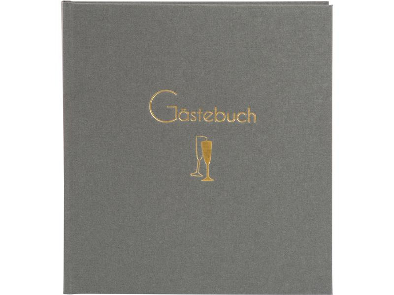 Goldbuch Gästebuch Cheers 23 x 25 cm, 176 Seiten, Grau
