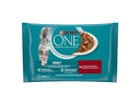 Purina ONE Nassfutter ADULT in Sauce Rind/Karotten, 4 x 85g