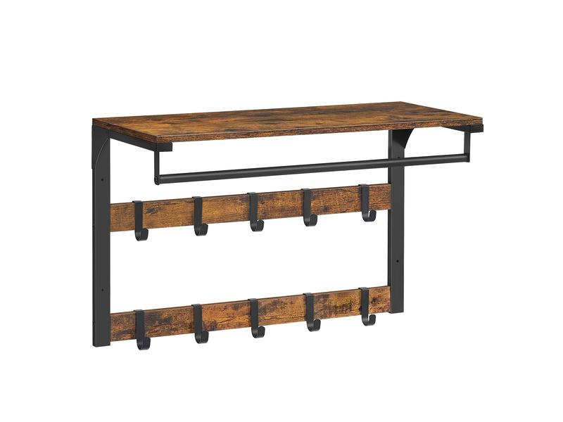 VASAGLE mit Ablage 65 x 42 cm, Braun/Schwarz