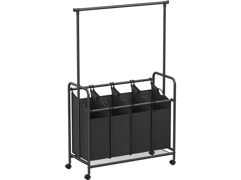 Songmics Wäschekorb  50 l, Schwarz