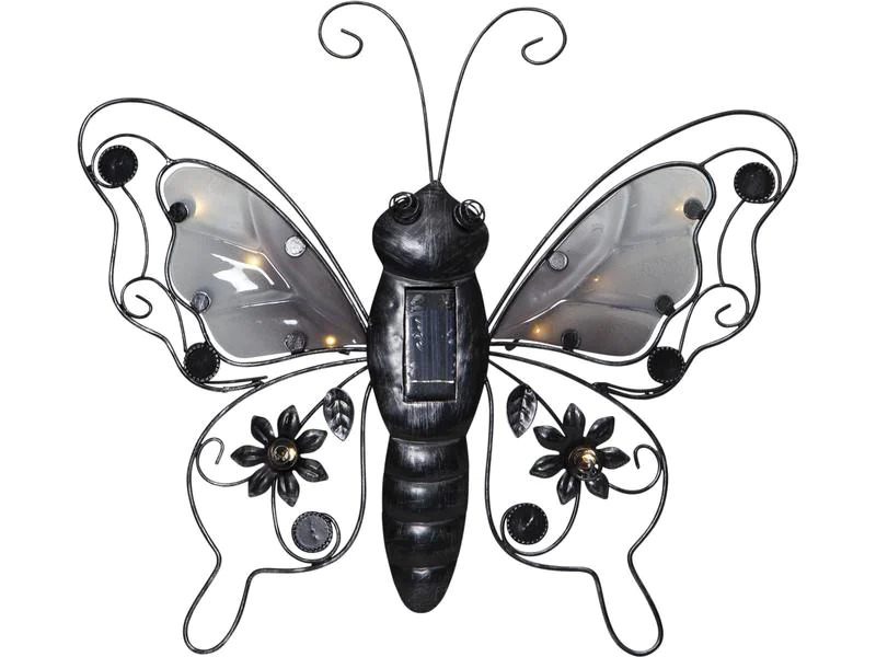 Star Trading Gartenlicht Solar Butterfly, Schwarz