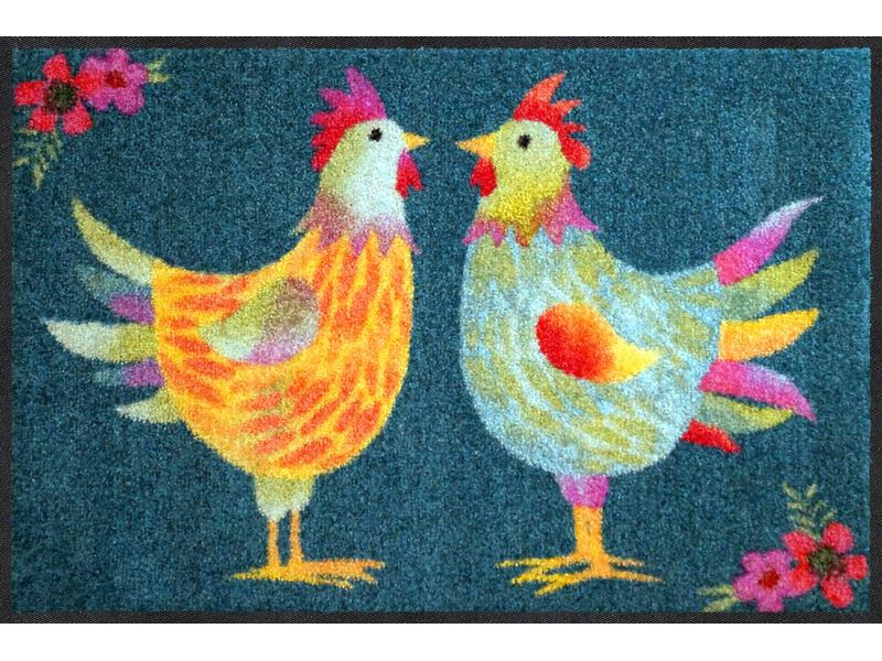 Salonlöwe Fussmatte Rainbow Chicken 50 cm x 75 cm