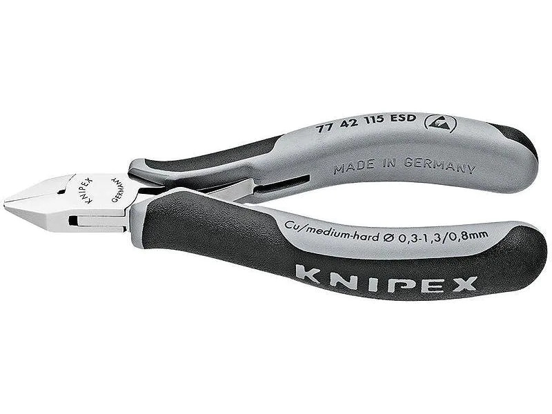 Knipex Elektronik-Seitenschneider ESD 115 mm spiegelpoliert