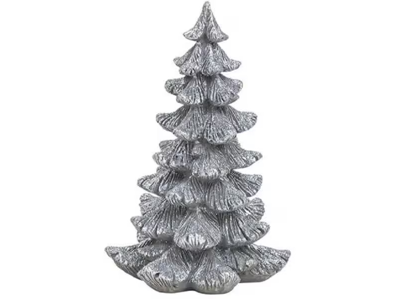 G. Wurm Weihnachtsbaum Silber, 10 x 16 x 10 cm