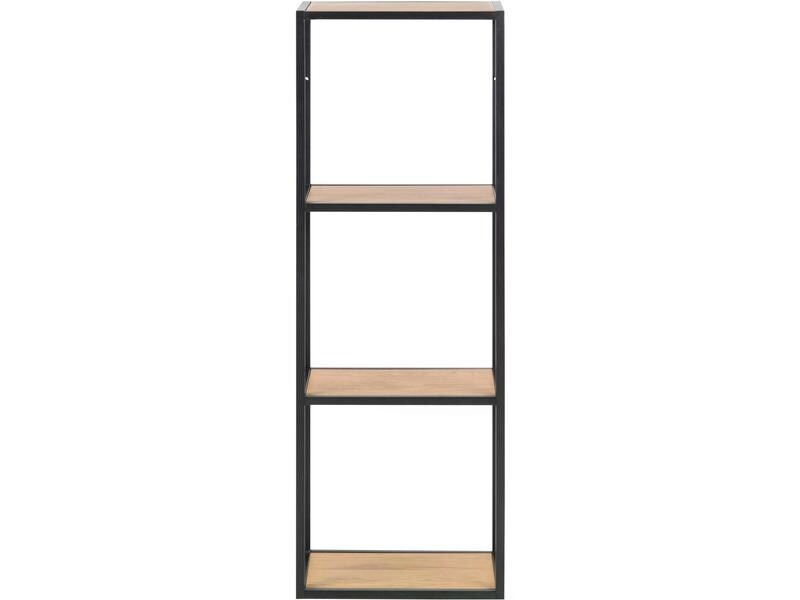 AC Design Regal Seaford 24 x 37 x 108 cm, Nature/Schwarz