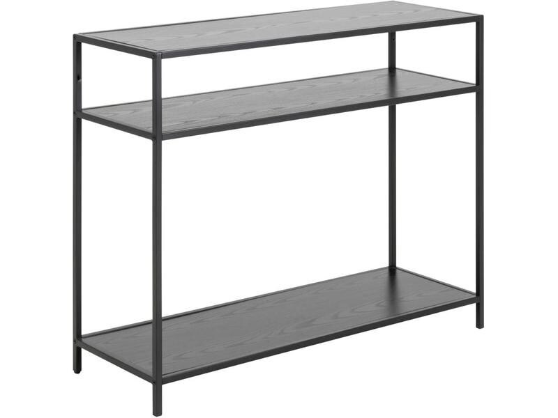 AC Design Konsolentisch Seaford 100 x 35 x 79 cm, Schwarz