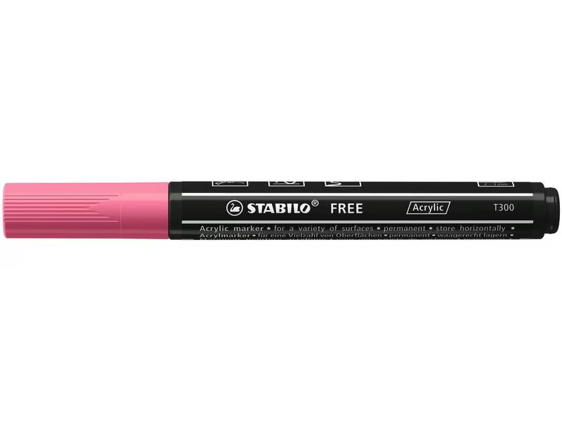 STABILO Acrylmarker Free Acrylic T300 Pink