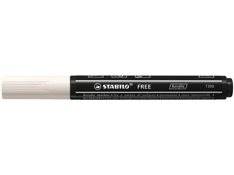 STABILO Acrylmarker Free Acrylic T300 Weiss