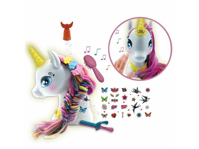 Lexibook Einhorn Frisierkopf mit Musik und Zubehör