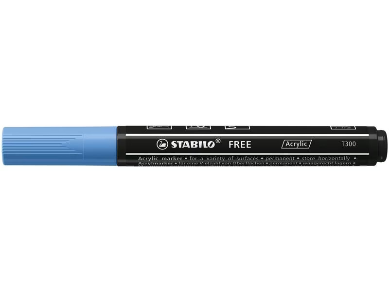 STABILO Acrylmarker Free Acrylic T300 Kobaltblau