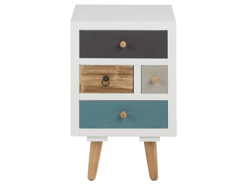 AC Design Nachttisch Thais 36 x 30 x 59 cm, Mehrfarbig