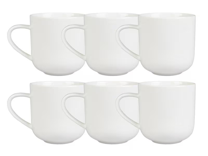 FURBER Tasse 400 ml, 6 Stück, Weiss