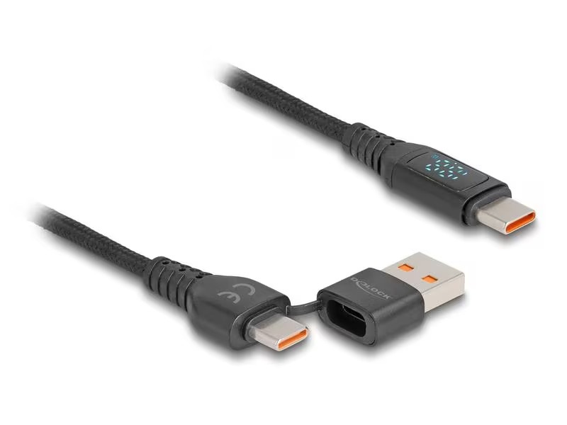 Delock USB-Ladekabel 88137 USB C - USB A/USB C 1.2 m