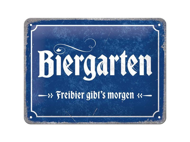 Nostalgic Art Schild Biergarten 15 x 20 cm, Metall