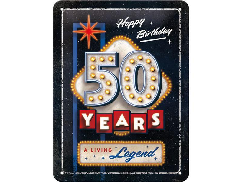 Nostalgic Art Schild 50 Years Birthday 15 x 20 cm, Metall