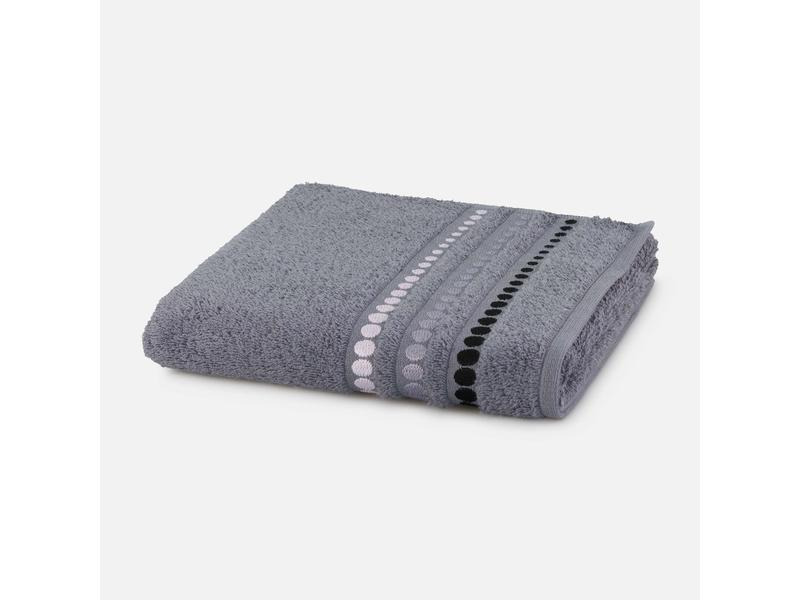 Frottana Duschtuch Line Points 67 x 140 cm, Stone Gray