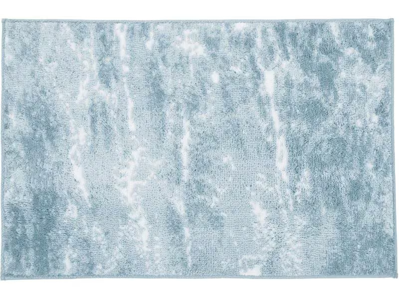 Kleine Wolke Badteppich Nevoa 60 x 90 cm, Hellblau/Weiss