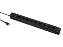 Schönenberger Steckdosenleiste 9 x T13 horizontal 5 m, Schwarz
