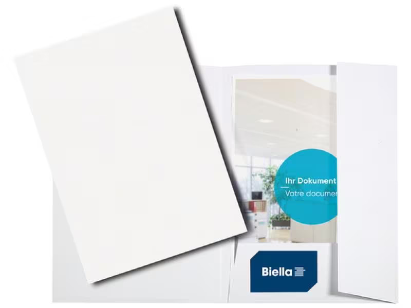 Biella Präsentationsmappe Pearl A4 Weiss, 25 Stück