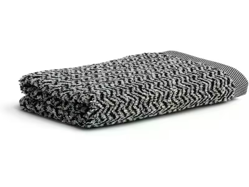 Möve Duschtuch Brooklyn 80 x 150 cm, Schwarz/Weiss