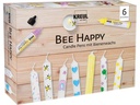 Kreul Kerzenmalfarbe Bee Happy 6 Stück, je 29 ml