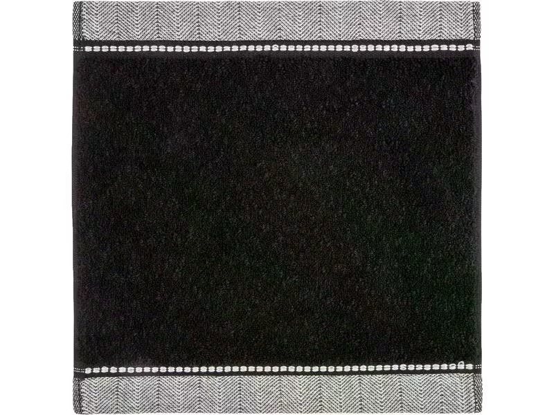 Möve Waschlappen Brooklyn 30 x 30 cm, Schwarz